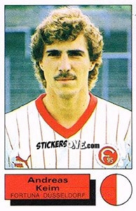 Sticker Andreas Keim - German Football Bundesliga 1985-1986 - Panini