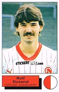Sticker Ralf Dusend - German Football Bundesliga 1985-1986 - Panini