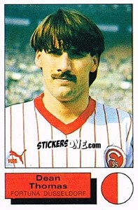 Sticker Dean Thomas - German Football Bundesliga 1985-1986 - Panini