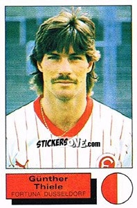 Sticker Gunther Thiele - German Football Bundesliga 1985-1986 - Panini