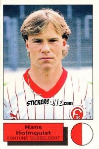 Sticker Hans Holmqvist - German Football Bundesliga 1985-1986 - Panini