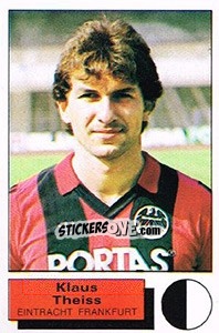 Cromo Klaus Theiss - German Football Bundesliga 1985-1986 - Panini