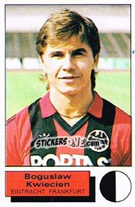 Cromo Boguslaw Kwiecien - German Football Bundesliga 1985-1986 - Panini