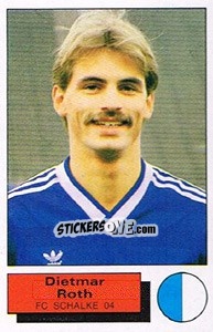 Cromo Dietmar Roth - German Football Bundesliga 1985-1986 n. 89 - Panini