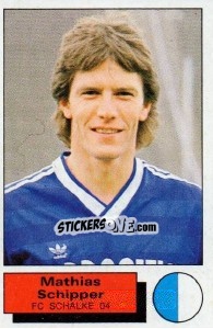 Cromo Mathias Schipper - German Football Bundesliga 1985-1986 - Panini