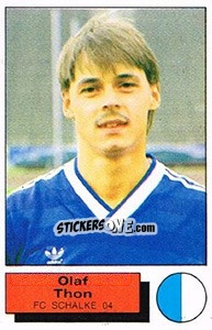 Sticker Olaf Thon - German Football Bundesliga 1985-1986 - Panini