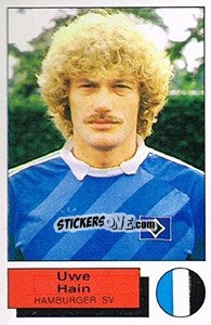 Sticker Uwe Hain - German Football Bundesliga 1985-1986 - Panini