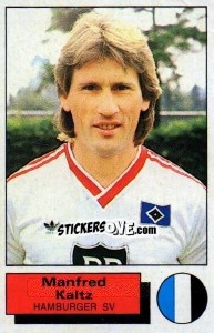 Cromo Manfred Kaltz - German Football Bundesliga 1985-1986 - Panini
