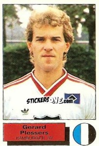 Sticker Gerard Plessers - German Football Bundesliga 1985-1986 - Panini