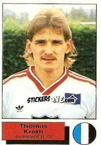 Sticker Thomas Kroth - German Football Bundesliga 1985-1986 - Panini