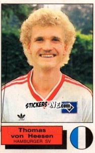 Cromo Thomas von Heesen - German Football Bundesliga 1985-1986 - Panini