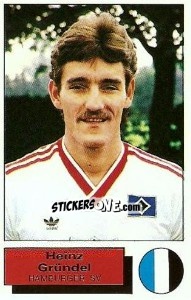 Cromo Heinz Grundel - German Football Bundesliga 1985-1986 - Panini