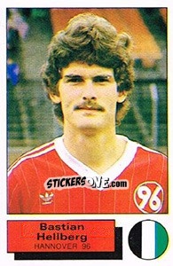 Cromo Bastian Hellberg - German Football Bundesliga 1985-1986 - Panini