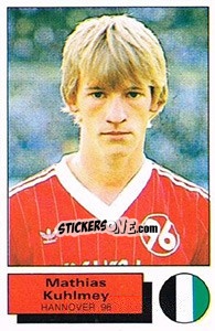 Cromo Mathias Kuhlmey - German Football Bundesliga 1985-1986 - Panini