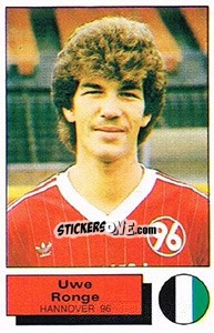 Sticker Uwe Ronge - German Football Bundesliga 1985-1986 - Panini