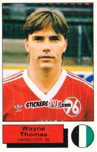Cromo Wayne Thomas - German Football Bundesliga 1985-1986 - Panini