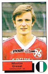 Cromo Martin Giesel - German Football Bundesliga 1985-1986 - Panini