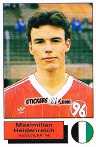 Sticker Maximilian Heidenreich - German Football Bundesliga 1985-1986 - Panini