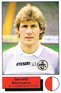 Sticker Gerlald Ehrmann - German Football Bundesliga 1985-1986 - Panini
