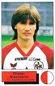 Sticker Dieter Kitzmann - German Football Bundesliga 1985-1986 - Panini