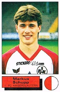 Sticker Markus Schupp - German Football Bundesliga 1985-1986 - Panini