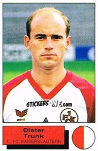 Cromo Dieter Trunk - German Football Bundesliga 1985-1986 - Panini