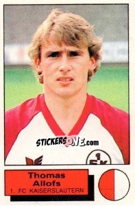 Figurina Thomas Allofs - German Football Bundesliga 1985-1986 - Panini