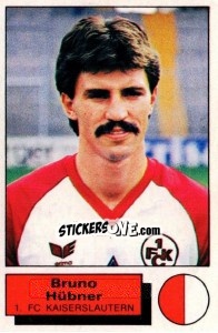 Sticker Bruno Hubner - German Football Bundesliga 1985-1986 - Panini