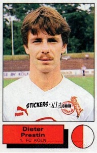 Sticker Dieter Prestin - German Football Bundesliga 1985-1986 - Panini