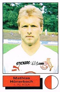 Sticker Mathias Honerbach - German Football Bundesliga 1985-1986 - Panini