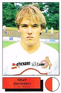 Sticker Olaf Janssen - German Football Bundesliga 1985-1986 - Panini