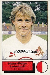 Cromo Hans-Peter Lehnhoff - German Football Bundesliga 1985-1986 - Panini