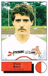 Cromo Uwe Bein - German Football Bundesliga 1985-1986 - Panini