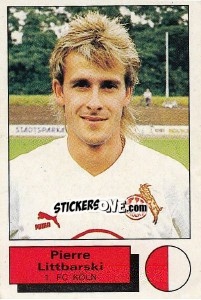 Sticker Pierre Littbarski - German Football Bundesliga 1985-1986 - Panini