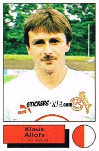 Sticker Klaus Allofs - German Football Bundesliga 1985-1986 n. 170 - Panini