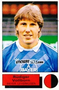 Sticker Rudiger Vollborn - German Football Bundesliga 1985-1986 - Panini