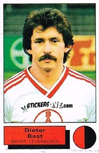 Cromo Dieter Bast - German Football Bundesliga 1985-1986 - Panini