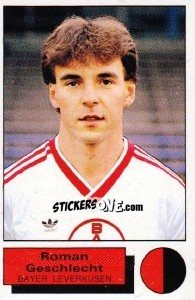 Sticker Roman Geshlecht - German Football Bundesliga 1985-1986 - Panini