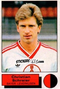 Sticker Christian Schreier - German Football Bundesliga 1985-1986 - Panini