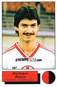 Cromo Herbert Waas - German Football Bundesliga 1985-1986 - Panini