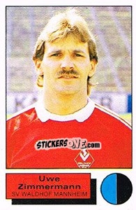 Cromo Uwe Zimmermann - German Football Bundesliga 1985-1986 - Panini
