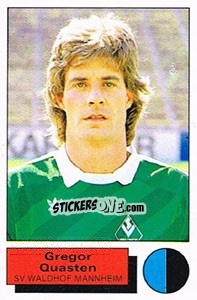 Cromo Gregor Quasten - German Football Bundesliga 1985-1986 - Panini