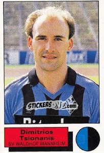 Sticker Dimitrios Tsionanis - German Football Bundesliga 1985-1986 - Panini