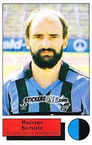 Cromo Rainer Scholz - German Football Bundesliga 1985-1986 - Panini