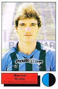 Cromo Bernd Klotz - German Football Bundesliga 1985-1986 - Panini