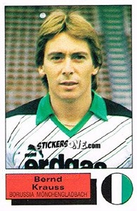 Cromo Bernd Krauss - German Football Bundesliga 1985-1986 - Panini