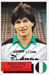 Cromo Hans-Jorg Criens - German Football Bundesliga 1985-1986 - Panini