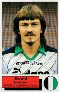 Sticker Ewald Lienen - German Football Bundesliga 1985-1986 - Panini