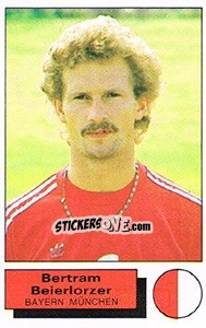 Cromo Bertram Beierlorzer - German Football Bundesliga 1985-1986 - Panini