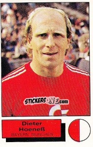 Cromo Dieter Hoeness - German Football Bundesliga 1985-1986 - Panini